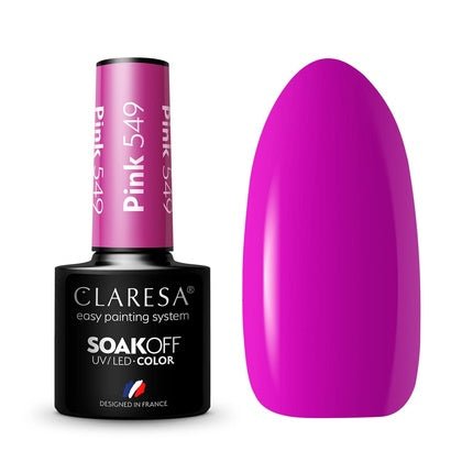 Claresa Soak Off Uv/Led Pink Hybrid Nail Polish 549 5g - Maison des fragrances