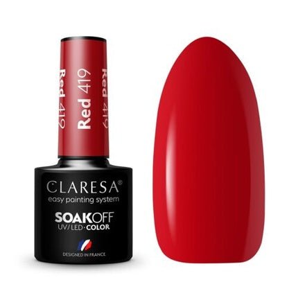 Claresa Soak Off Uv/Led Red Hybrid Nail Polish 419 - 5g - Maison des fragrances