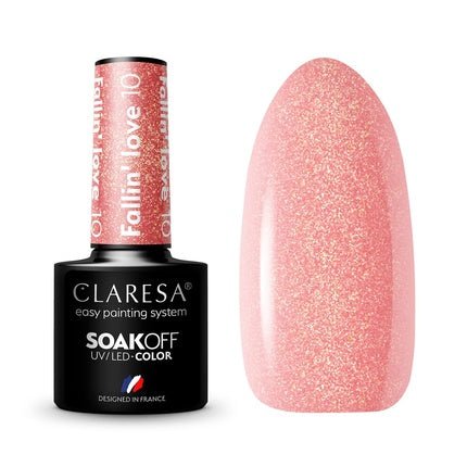 Claresa UV LED Nail Polish Collection Hybrid Manicure Soak Off - Golden Color No. 10 Fallin Love 5ml - Maison des fragrances
