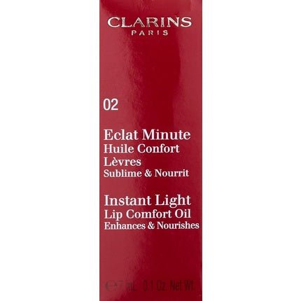 Clarins Instant Light Lip Comfort Oil 02 Raspberry 7ml - Maison des fragrances