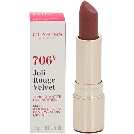 Clarins Joli Rouge Velvet Lipstick 706V Red - Maison des fragrances