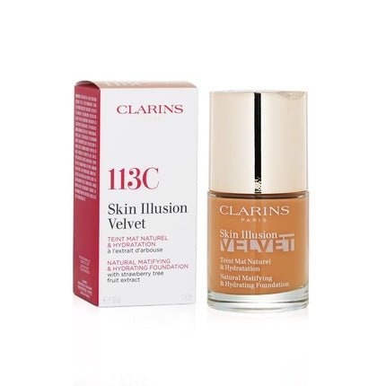 Clarins Skin Illusion Velvet Foundation 113C 30ml - Maison des fragrances