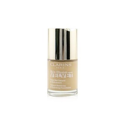 CLARINS Skin Illusion Velvet Natural Matifying and Hydrating Foundation 1 Oz - Maison des fragrances
