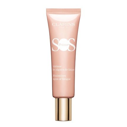 Clarins SOS Makeup Primer Pink Color Correcting 24H Hydration Hydrating Primer Blurs Imperfections Boosts Radiance and Preps Skin All Skin Types 1.0 Ounce - Maison des fragrances