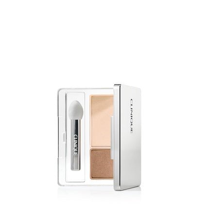 Clinique All About Shadow Duo Eye Shadow Makeup Safe For Sensitive Eyes AK Ivory Bisque Bronze Satin Shimmer - Maison des fragrances