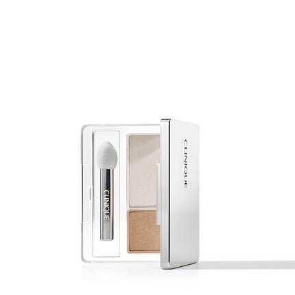 Clinique All About Shadow Duo Eye Shadow Makeup Safe For Sensitive Eyes Seashell Pink/Fawn Satin Shimmer - Maison des fragrances
