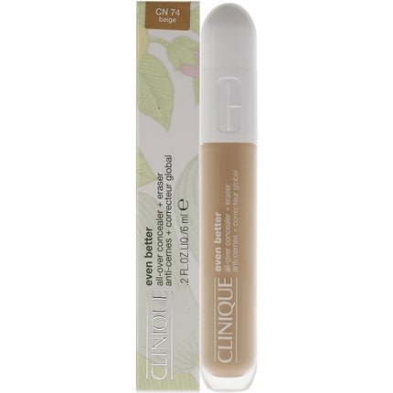 Clinique Even Better All - Over Concealer Plus Eraser CN 74 Beige for Women 0.2oz - Maison des fragrances