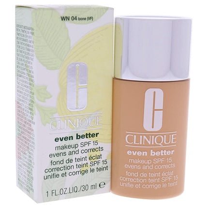 Clinique Even Better Makeup SPF 15 WN 04 Bone Women Foundation 1 Fl Oz - Maison des fragrances