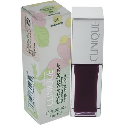Clinique Lacquer 08 Peace Pop Lip Color + Primer 0.2oz - Maison des fragrances