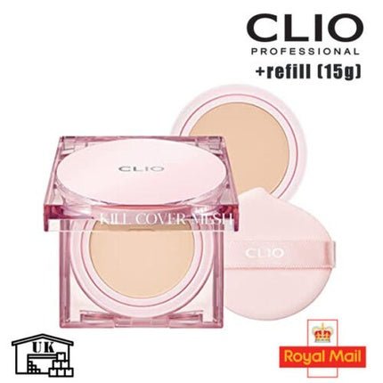 CLIO Kill Cover Mesh Glow Cushion Set with SPF50 15g 3 Color - Maison des fragrances