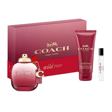 Coach Wild Rose - Eau De Parfum 90 Ml + Body Lotion 100 Ml + Eau De Parfum 7.5 Ml - Maison des fragrances