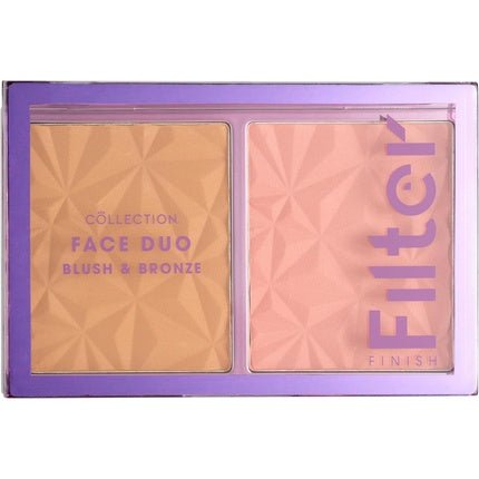 Collection Cosmetics Filter Finish Face Duo Sculpt and Glow Blush and Bronzer Palette 10g - Maison des fragrances
