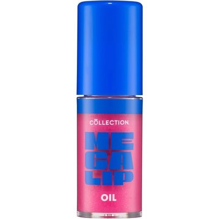 Collection Cosmetics Mega Lip Oil Moisturising High Shine Lip Oil Non - Sticky Fat Applicator Infused with Squalene and Cloudberry Oils 5ml Shade Lush Shimmering Pink - Maison des fragrances