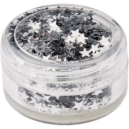 Cosmetic Glitter Stars for Face - Silver - Maison des fragrances