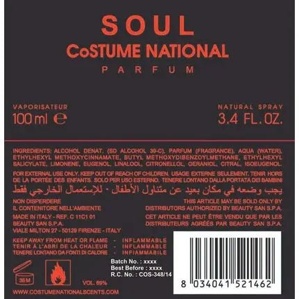 Costume National 6311C101 Soul Perfume Eau de Parfum (EDP) Mixte - Maison des fragrances