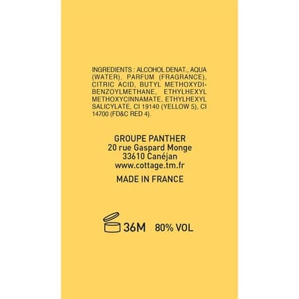 Cottage Vanilla Sun Eau de Toilette (EDT) Mixte - Maison des fragrances