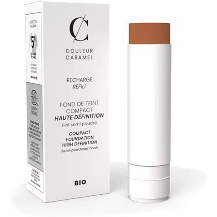 Couleur Caramel High Definition Organic Compact Foundation Refill 15 Dark Beige - Maison des fragrances