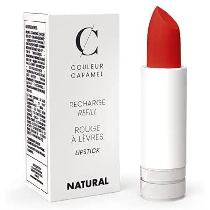 Couleur Caramel Organic & Vegan Matte Lipstick Refill 125 Fire Red - Maison des fragrances