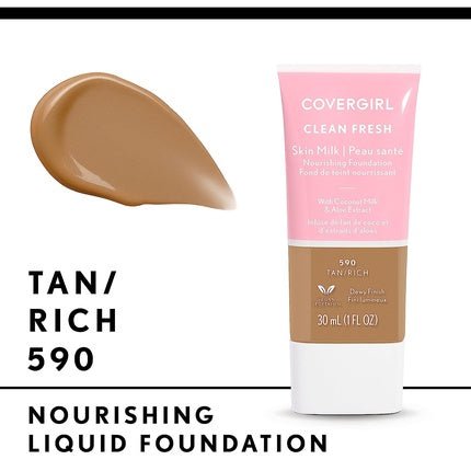 COVERGIRL Clean Fresh Skin Milk Foundation Tan/Rich 1 Fl Oz - Maison des fragrances