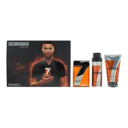 Cristiano Ronaldo Cr7 Fearless 3 Piece Gift Set: - Eau De Toilette 100ml - Shower Gel 150ml - Body Spray 150ml - Maison des fragrances