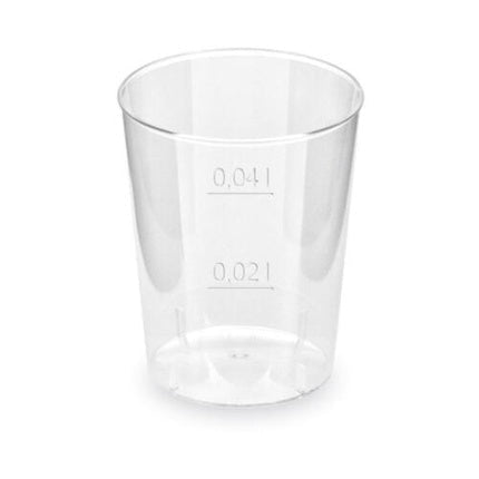 Crystal Clear Shot Glasses with Calibration Mark 2cl / 4cl - Maison des fragrances