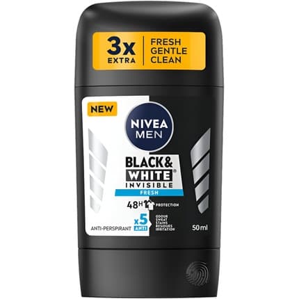Nivea Black & White Invisible Fresh Antiperspirant Déodorant (Déo) Mixte 50ml