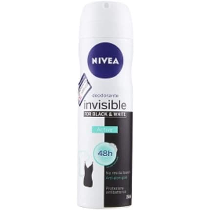 Nivea Black & White Invisible Active Deodorant Déodorant (Déo) Mixte 150ml