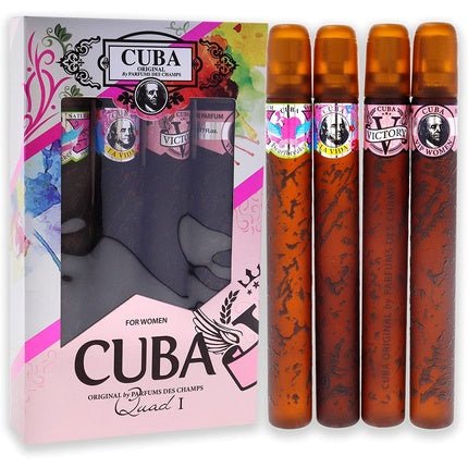 Cuba Quad I Set Heartbreaker, La Vida, Victory, And Vip Perfume Sprays - Each Coffret (Coffret) Mixte 35ml - Maison des fragrances