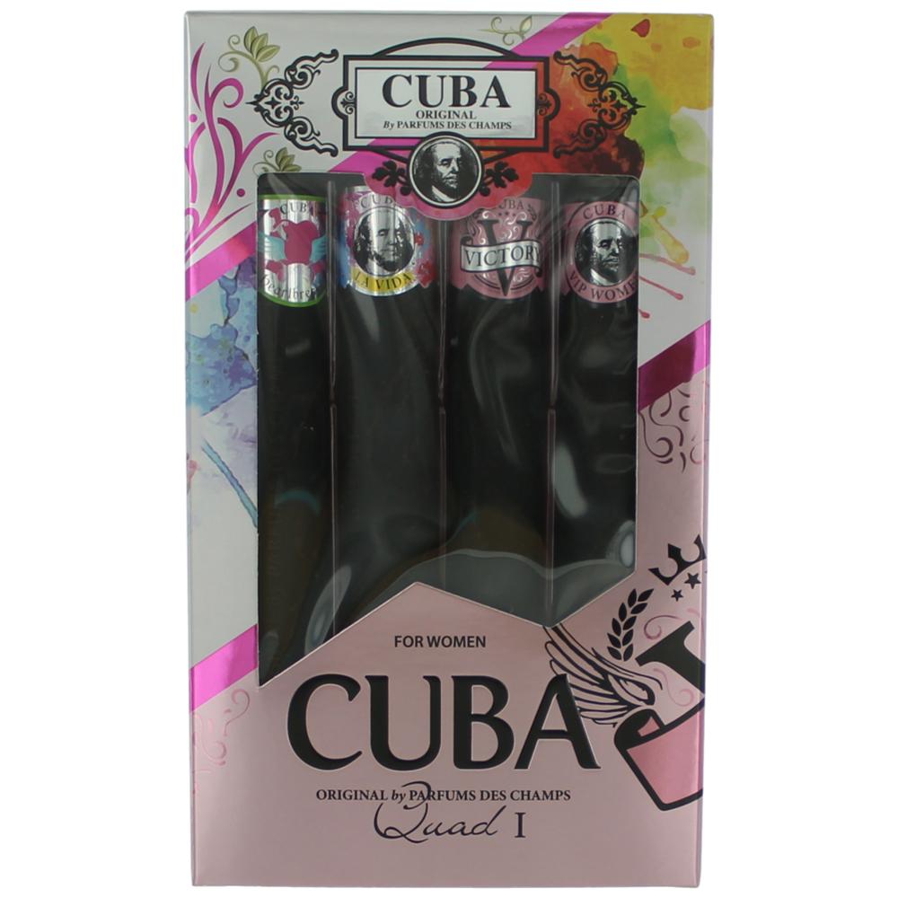 Cuba Quad I Set Heartbreaker, La Vida, Victory, And Vip Perfume Sprays - Each Coffret (Coffret) Mixte 35ml - Maison des fragrances
