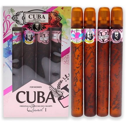 Cuba Quad I Set Heartbreaker, La Vida, Victory, And Vip Perfume Sprays - Each Coffret (Coffret) Mixte 35ml - Maison des fragrances