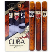 Cuba Trio 1 Men 3 Piece Gift Set 1.17oz Gold Eau de toilette Spray, 1.17oz Royal Eau de toilette Spray, 1.17oz VIP Eau de toilette Spray - Maison des fragrances