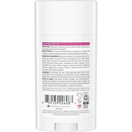 Schmidt's Natural Rose & Vanilla Deodorant Stick Aluminum-Free Vegan Cosmetics for Long-Lasting Freshness 58ml Schmidt´S