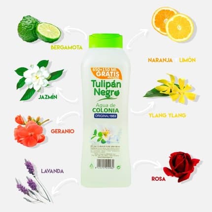 Tulipan Negro Agua De Colonia Original Tulipan Negro + Eau de Cologne (EDC) Mixte 650ml