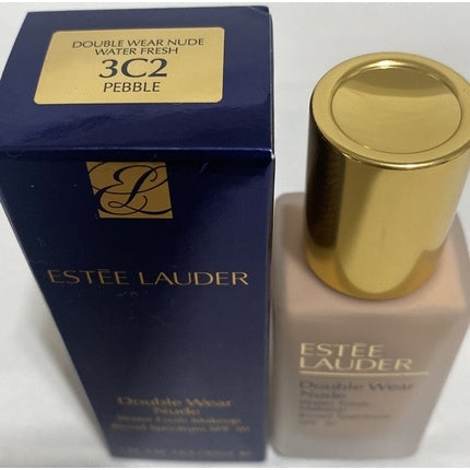 Estee Lauder Double Wear Nude Water Fresh Makeup SPF30 Shade 3C2 Pebble 1oz/30ml