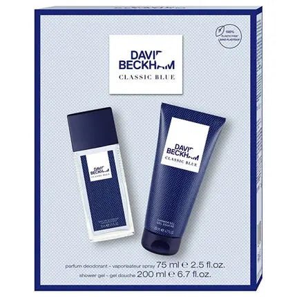 David Beckham Classic Blue Deodorant With Spray 75 Ml And Shower Gel 200 Ml - Maison des fragrances