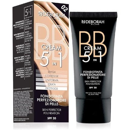 Deborah Milano BB Cream Foundation 5 in 1 Formula with SPF 20 5.1g - Maison des fragrances