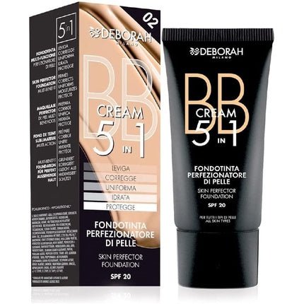 Deborah Milano BB Cream Foundation 5 in 1 Formula with SPF 20 5.1g - Pack of 2 - Maison des fragrances