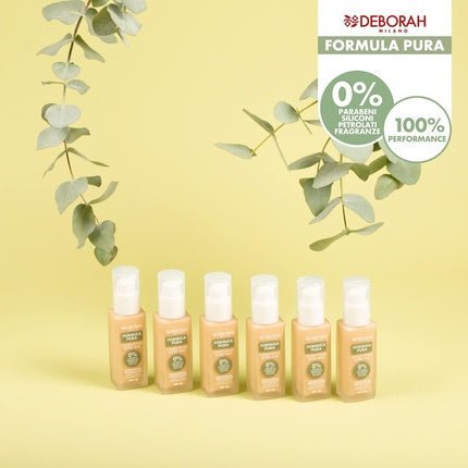 Deborah Milano Foundation Pure Extra Mat SPF 20 with Natural Ingredients 05 Amber Matting Anti - Shine and Seboregulating Gives Smooth Matte Skin 30ml - Maison des fragrances