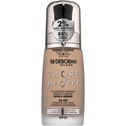 Deborah Milano Liquid Foundation 24 Hours Perfect Moisturizing SPF 20 30ml No. 2.1 Vanilla - Maison des fragrances