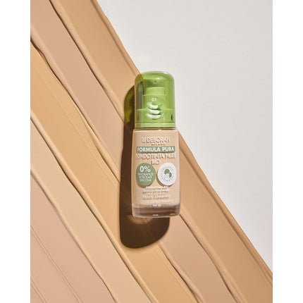 Deborah Milano Pure Nude Bio Foundation Formula 02 Rose Cream with Vitamin C and Aloe Vera SPF 20 Medium Coverage Liquid Texture for Even Radiant Velvet Skin - Maison des fragrances