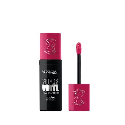 Deborah Milano Super Vinyl Liquid Lipstick No. 3 Cherry Pink Intense Color No Transfer and Shine Up to 16 Hours - Maison des fragrances