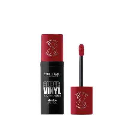 Deborah Milano Super Vinyl Liquid Lipstick No. 5 Ruby Red Intense Color No Transfer Mirror Shine Up to 16 Hours - Maison des fragrances
