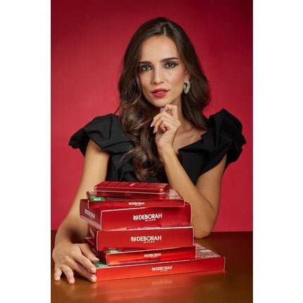 Deborah Milano Women's Makeup Book Volume Gift Set - Eyeshadow Palette, Gloss, Lipsticks, Face Powder in Various Finishes and Colors from FSC Paper - Maison des fragrances