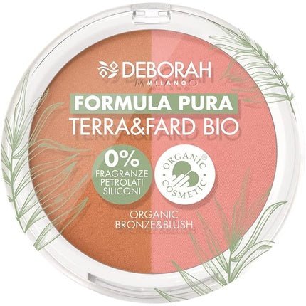 Deborah Terra & Fard Formula Pura Organic and Vegan Raw Materials Warm Complexion Radiant Finish Ideal for Sensitive Skin Colour 2 Medium 9g - Maison des fragrances