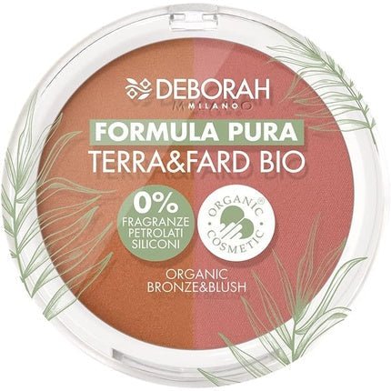 Deborah Terra & Fard Formula Pura Organic and Vegan Raw Materials Warm Complexion Radiant Finish Ideal for Sensitive Skin Colour 3 Tan 9g - Maison des fragrances