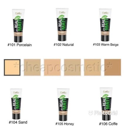 Delia It's Real Matt Matting and Moisturizing Foundation 30ml - Maison des fragrances