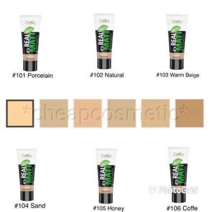 Delia It's Real Matt Matting and Moisturizing Foundation 30ml - Maison des fragrances