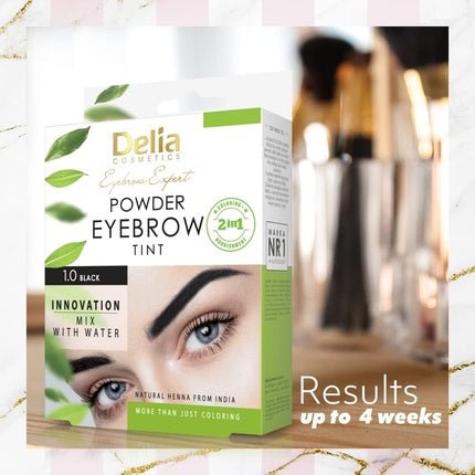 Delia Powder Eyebrow Henna 1.0 Black 4g - Maison des fragrances