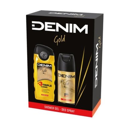 Denim Gold Duo Gift Set Deodorant and Shower Gel Déodorant (Déo) Mixte 150ml - Maison des fragrances