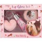 Depesche Miss Melody Lip Gloss Set in Horse Design for Kids 2 Glosses with Fruity Scents Including Plush Pendant - Maison des fragrances